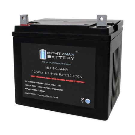 Mighty Max Battery 12-Volt U1 320 CCA Rechargable NB Terminal Sealed Lead Acid Battery ML-U1-CCAHR